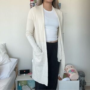 Lululemon Cream Long Cardigan